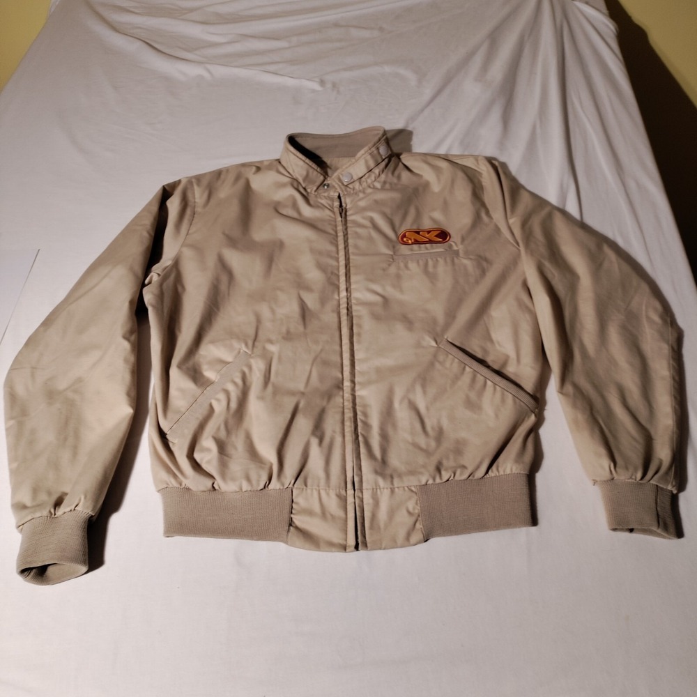 Northrup King Tan Jacket with‎ Lining K - Brand USA No Size Tag- Imperfect Vtg